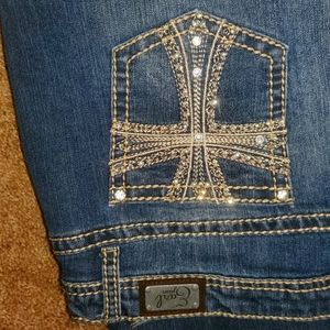 Earl jeans bling on back pocket size 14